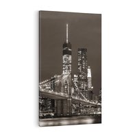 Obraz na płótnie 50x70 - Magia miasta nocą - miasto, noc