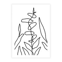 Plakat bez ramy 21x30 - Liście Mocy - mroczna sztuka, minimalizm