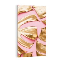 Obraz na płótnie 50x70 - Przyjemność w Naturze - złote, liście