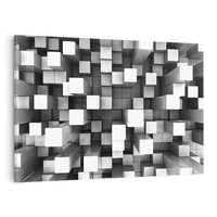 Obraz na płótnie 100x70 - Abstrakcyjne światy: 3D w kwadratach - 3D, abstrakcja