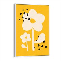 Obraz w ramie 70x100 - Bezgraniczne Impulsy - abstrakcyjny kwiat, plakat - rama biała
