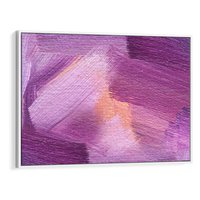 Obraz w ramie 70x50 - Abstrakcyjna gra kolorów - abstrakcja, akwarela - rama biała