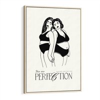 Obraz w ramie 80x120 - Siła i Wspólnota - nowoczesna sztuka kobieca, plakat - rama drewno