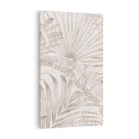 Obraz na płótnie 70x100 - Odsłonięte liściowe wspomnienia - monochromatyczne, kolory sepii