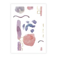 Plakat bez ramy 30x40 - Boho Widokowe Impresje - abstrakcyjny palakt, akwarelowe plamy