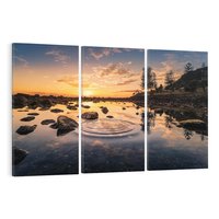 Obraz na płótnie 120x80 - Spokój nad jeziorem - jezioro