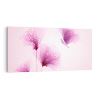 Obraz na płótnie 100x50 - Akwarelowe Kwiaty w Pastelach - kwiaty, akwarelowe