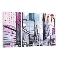 Obraz na płótnie 120x80 - Miasto ożywione pulsującym życiem - szkocja, miasto