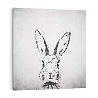 Obraz na płótnie 40x40 - Szkicowany królik w grafice - szkic, królik