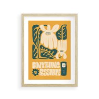 Plakat w ramie 30x40 - Impulsy Harmonii - kwiaty, nowoczesny plakat - rama drewno