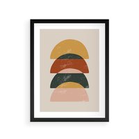 Plakat w ramie 50x70 - Energetyczne Wzory - nowoczesny plakat, abstrakcyjne kształty - rama czarna