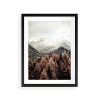 Plakat w ramie 50x70 - Jesienna Przyroda - góry, jesień - rama czarna