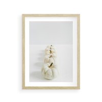 Plakat w ramie 30x40 - Białe Dynie - białe dynie, jesień - rama drewno