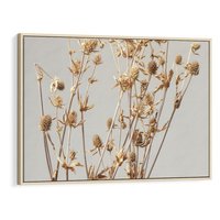 Obraz w ramie 120x80 - Delikatne gipsówki - gipsówka, suche - rama drewno