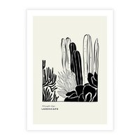Plakat bez ramy 30x40 - Boho Oaza - kaktusy, rośliny