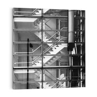 Obraz na płótnie 40x40 - Schody do architektonicznej przestrzeni - schody, architektura