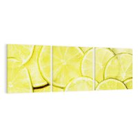 Obraz na płótnie 90x30 - Cytryny, Limonki - Owocowa Świeżość - cytryny, limonki