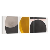 Obraz na płótnie 90x30 - Tajemnice sztuki odkryte - geometryczne półkola, kształty