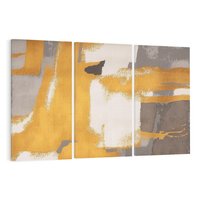 Obraz na płótnie 120x80 - Złote Maźnięcia Pędzla - złota abstrakcja, plamy