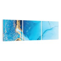 Obraz na płótnie 90x30 - Elegancja i Wyrafinowanie - marmur, złoto