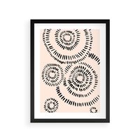 Plakat w ramie 50x70 - Abstrakcyjne Wnętrza - minimalistyczne kształty, odbicia - rama czarna