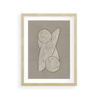 Plakat w ramie 50x70 - Zaklęte Anomalie - nowoczesna geometryczna sztuka, loftowe wnętrze - rama drewno