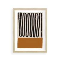 Plakat w ramie 30x40 - Boho Impulsy Kreatywności - abstrakcyjny plakat, brąz - rama drewno