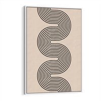 Obraz w ramie 80x120 - Bezgraniczne Odbicia - abstrakcyjne linie, geometria - rama biała