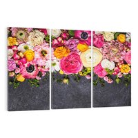 Obraz na płótnie 120x80 - Kompozycje kwiatowe: harmonia natury - kwiaty, kompozycja