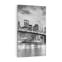 Obraz na płótnie 80x120 - połączenie ikonicznego miasta - most, Nowy Jork