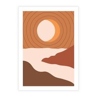 Plakat bez ramy 30x40 - Sztuka Zachodu Słońca: Nowoczesna Sceneria - plakat, nowoczesna grafika