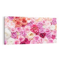 Obraz na płótnie 140x70 - Róże w pełnym rozkwicie - róże, kwiaty