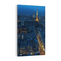 Obraz na płótnie 70x100 - Nocne impresje Paryża we Francji - Francja, Paryż