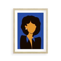 Plakat w ramie 50x70 - Modernistyczne Wibracje - sztuka nowoczesna, plakat - rama drewno