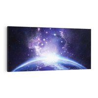 Obraz na płótnie 120x60 - Podróż w kosmiczną przestrzeń - kosmos, ziemia