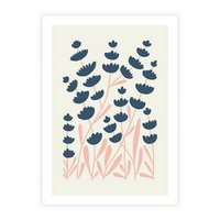 Plakat bez ramy 21x30 - Migotliwe Kształty - kwiaty, rośliny