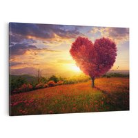 Obraz na płótnie 100x70 - serce natury - drzewo, serce