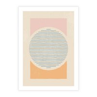 Plakat bez ramy 21x30 - Rozbijająca Opowieść - geometryczne kształty, koła