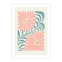 Plakat bez ramy 21x30 - Kształtując Marzenia - kwiaty, sztuka nowoczesna