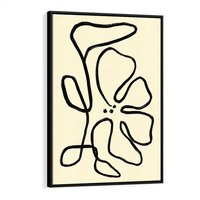 Obraz w ramie 70x100 - Zaklęte Aberracje - abstrakcyjna sztuka, przypominająca kwiat - rama czarna