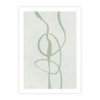 Plakat bez ramy 21x30 - Zieleń Wewnętrznej Harmonii - zielona abstrakcja, zgaszona zieleń