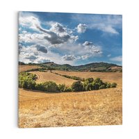 Obraz na płótnie 70x70 - Łąka góry i panoramiczny widok - łąka, góry