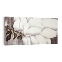 Obraz na płótnie 100x50 - Tekstura Kwiatu - białe kwiaty, duży kwiat