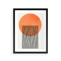 Plakat w ramie 50x70 - Echa Wyobraźni - koło, boho styl - rama czarna