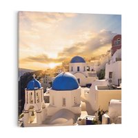 Obraz na płótnie 80x80 - Błękitna oaza w Grecji - Santorini, Grecja