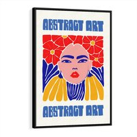 Obraz w ramie 50x70 - Przenikające Refleksje - sztuka abstrakcyjna, nowoczesny plakat - rama czarna