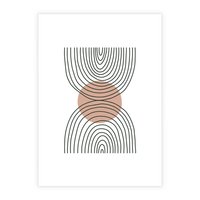 Plakat bez ramy 30x40 - Przenikające Widzenia - półkola, koło