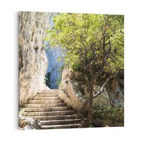 Obraz na płótnie 70x70 - Krok po kroku do celu - schody, perspektywa