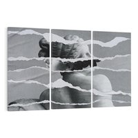 Obraz na płótnie 120x80 - Kolaż z Antyczną Rzeźbą - antyczna rzeźba, kolaż ze zdjęć