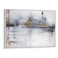 Obraz w ramie 70x50 - Kontrastujące Chaosy - abstrakcja, kontrast - rama biała